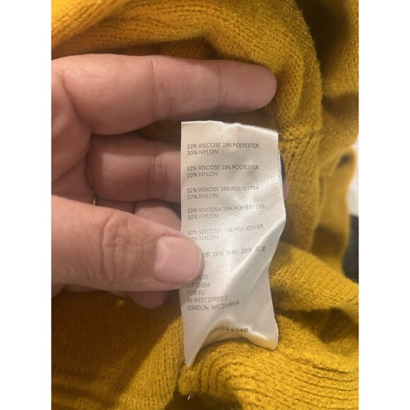 Anthropologie Yellow Margarita Sweater Mock Neck With Buttons Women’s Size XS - Picture 5 of 7